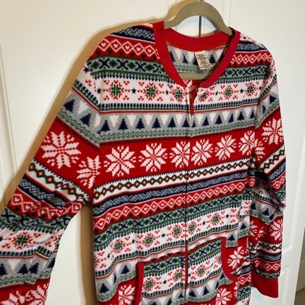 Christmas adult fleece onesie